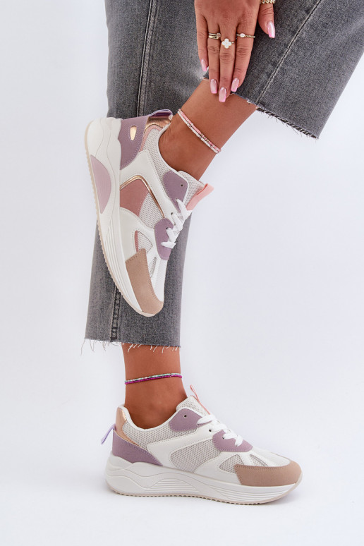 Sneakers tüüpi jalanõud platvormiga Violetne värv Lenivia Sneakers tüüpi jalanõud platvormiga Violetne värv Lenivia