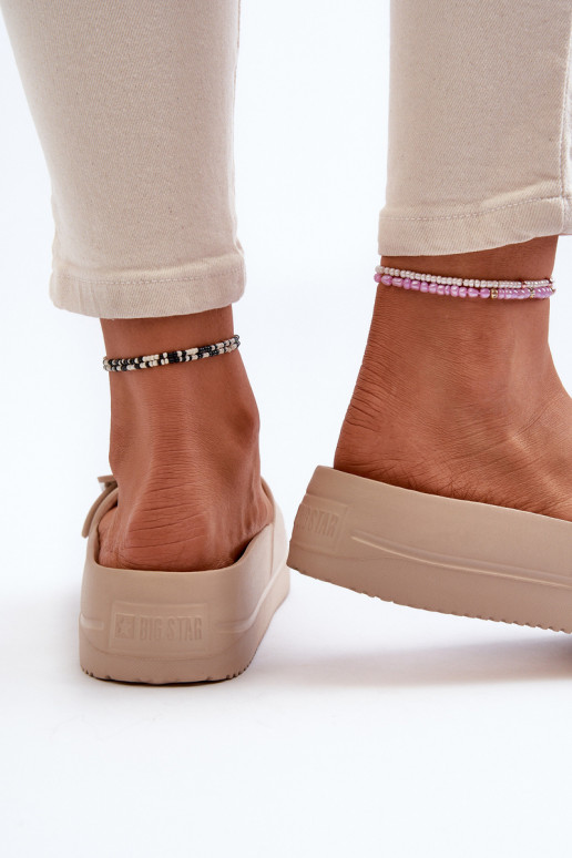 Kerged sussid platvormiga neetide ja pandlaga Big Star NN274A666 beeži värvi