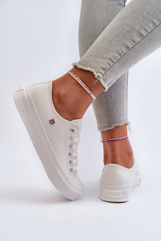 Klassikalise mudeli naiste saapad Big Star NN274285 valget värvi