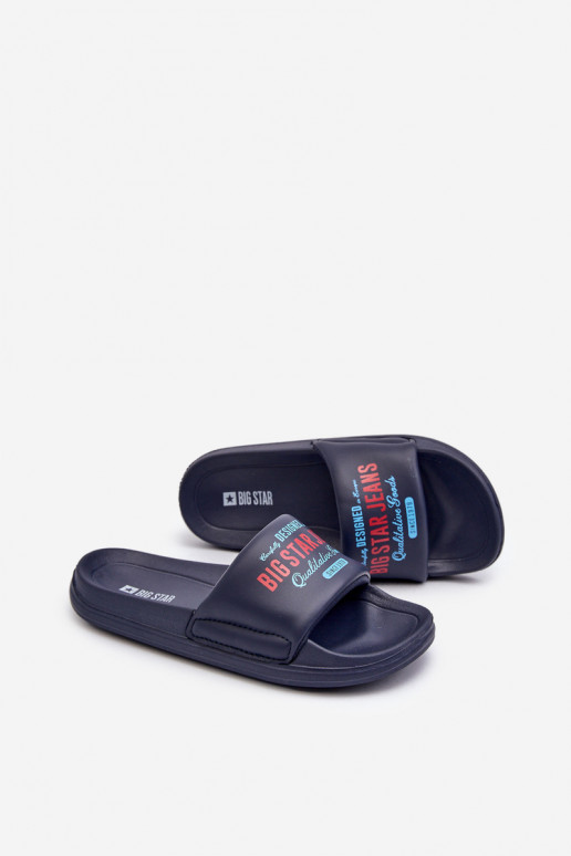 Kerged rannaplätud Sussid Laste jalanõud Big Star NN374516 tumesinist värvi Kerged rannaplätud Sussid Laste jalanõud Big Star NN374516 tumesinist värvi