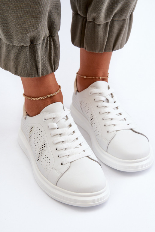 naiste saapad valget värvi S.Barski LR760