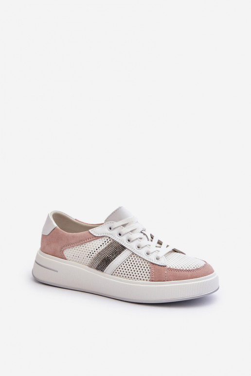 Sneakers tüüpi jalanõud D&A LR110 Valget-Tumeroosad värvi
