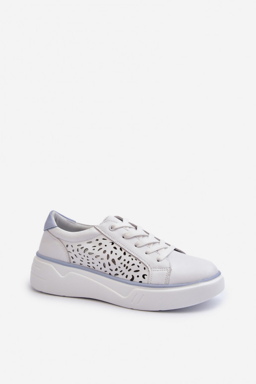 Sneakers tüüpi jalanõud platvormiga valget värvi Peilaeno Sneakers tüüpi jalanõud platvormiga valget värvi Peilaeno