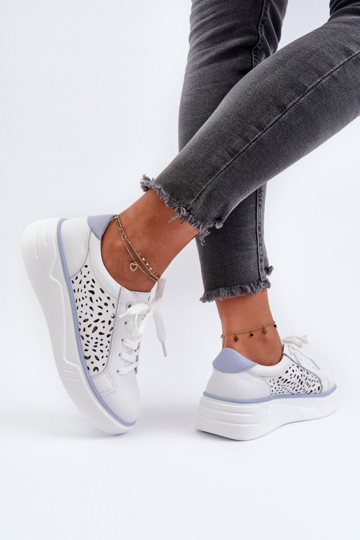 Sneakers tüüpi jalanõud platvormiga valget värvi Peilaeno Sneakers tüüpi jalanõud platvormiga valget värvi Peilaeno