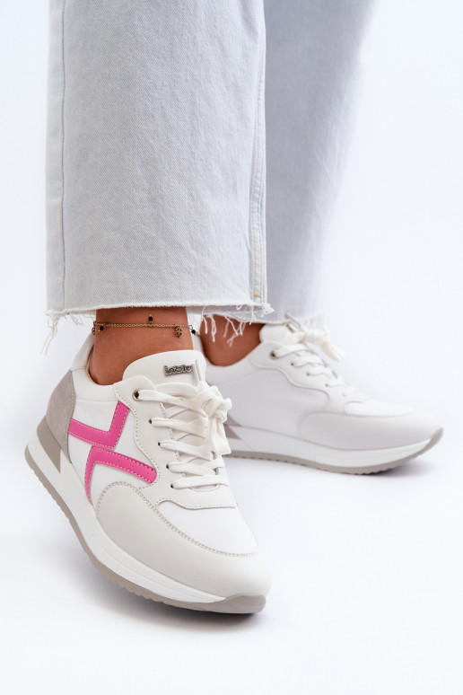Sneakers tüüpi jalanõud platvormiga INBLU IN000362 valget värvi