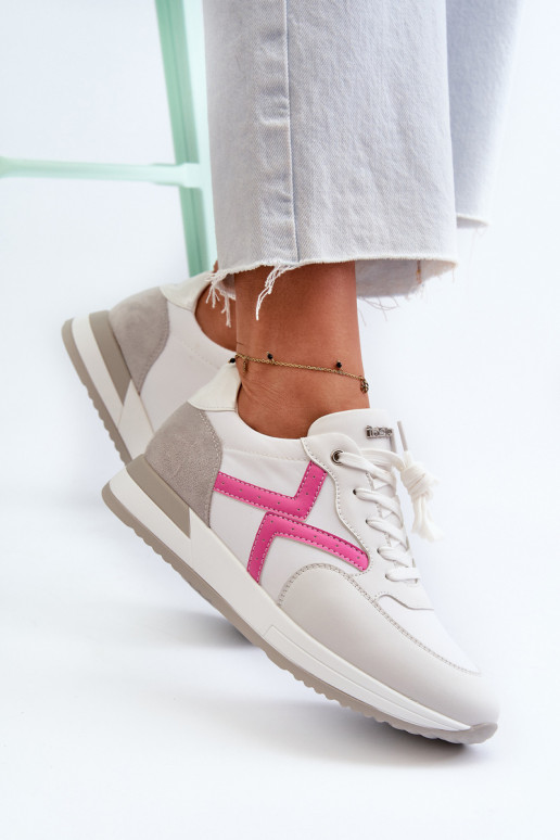 Sneakers tüüpi jalanõud platvormiga INBLU IN000362 valget värvi