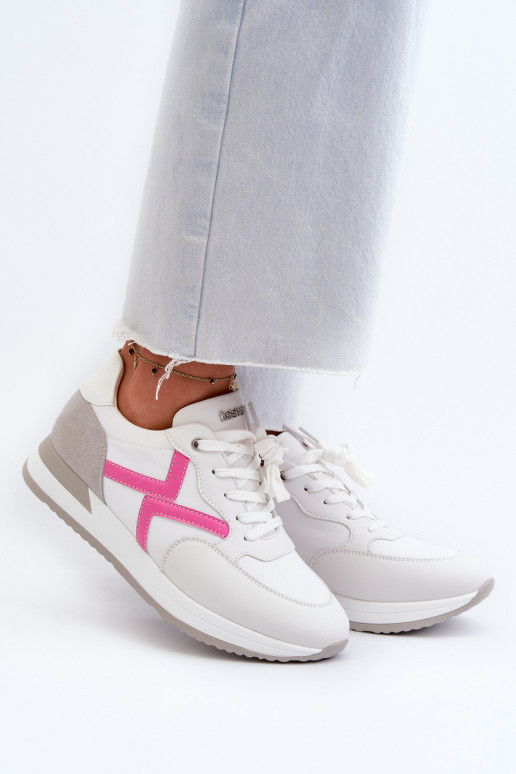 Sneakers tüüpi jalanõud platvormiga INBLU IN000362 valget värvi