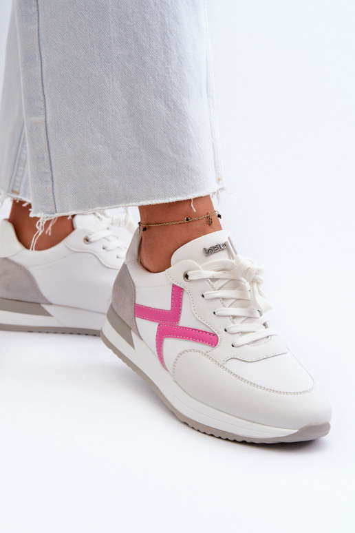 Sneakers tüüpi jalanõud platvormiga INBLU IN000362 valget värvi