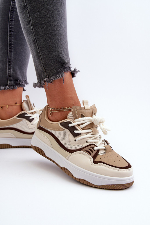 Sneakers tüüpi jalanõud platvormiga pruunid värvi Etnaria Sneakers tüüpi jalanõud platvormiga pruunid värvi Etnaria