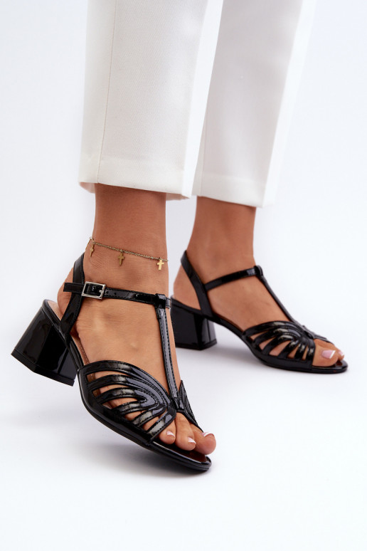 Laque  Elegantsed kõrge kontsaga sandaalid Sergio Leone SK880 Must