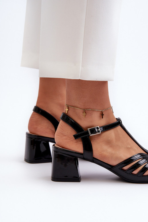 Laque  Elegantsed kõrge kontsaga sandaalid Sergio Leone SK880 Must