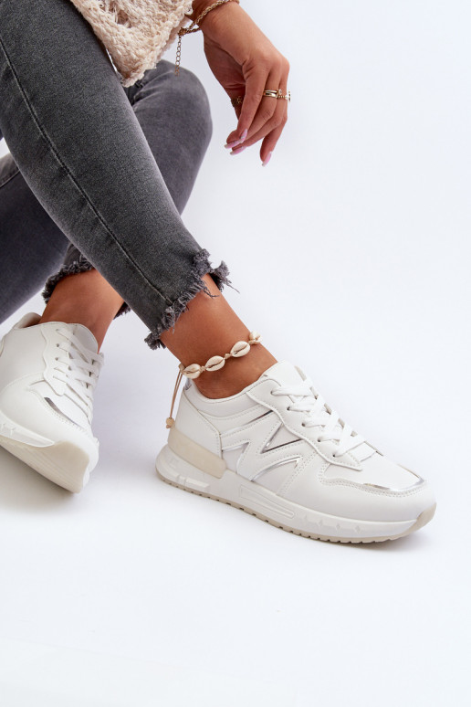 Sneakers tüüpi jalanõud eko-nahast valget värvi Kaimans