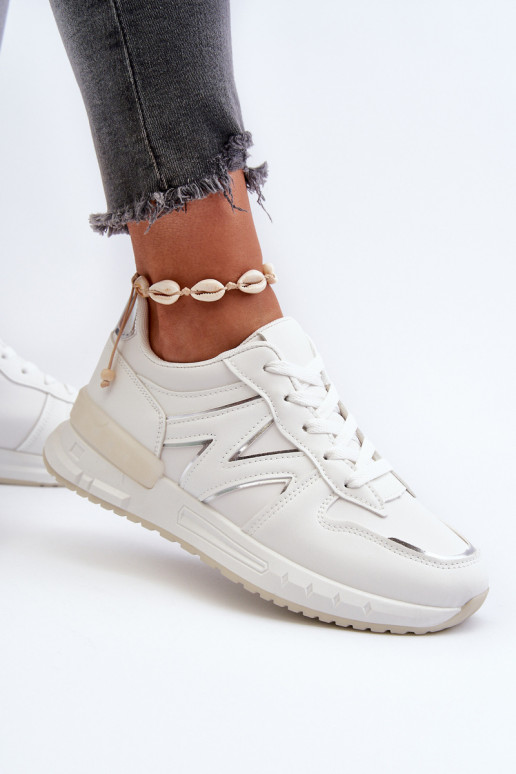Sneakers tüüpi jalanõud eko-nahast valget värvi Kaimans