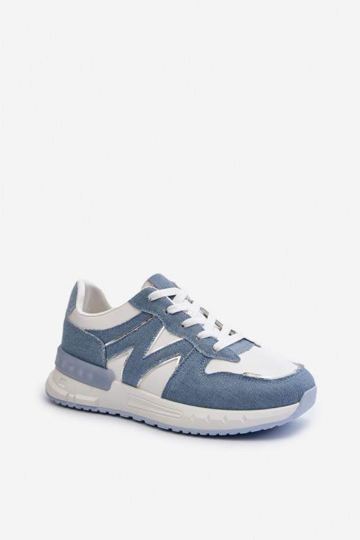 Teksariidest Sneakers tüüpi jalanõud eko-nahast Sinist värvi Kaimans
