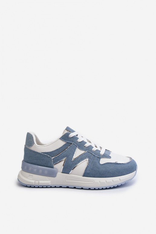 Teksariidest Sneakers tüüpi jalanõud eko-nahast Sinist värvi Kaimans