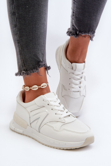 Sneakers tüüpi jalanõud eko-nahast valget värvi Vinelli