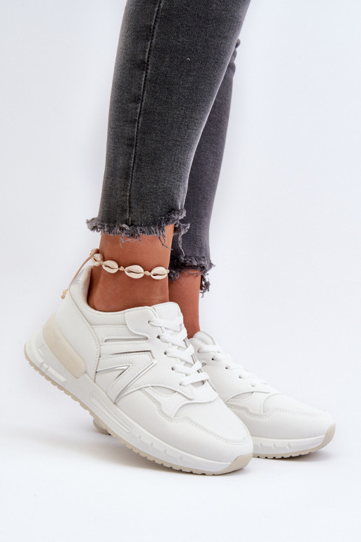 Sneakers tüüpi jalanõud eko-nahast valget värvi Vinelli