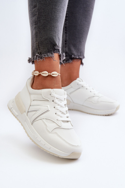 Sneakers tüüpi jalanõud eko-nahast valget värvi Vinelli
