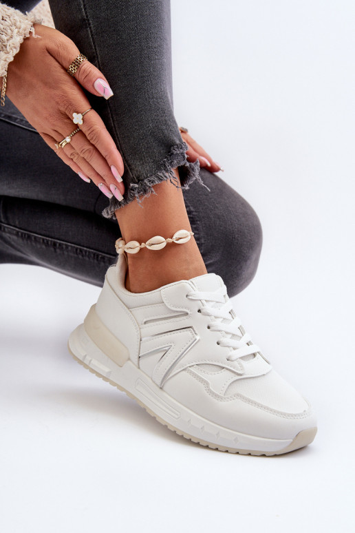Sneakers tüüpi jalanõud eko-nahast valget värvi Vinelli