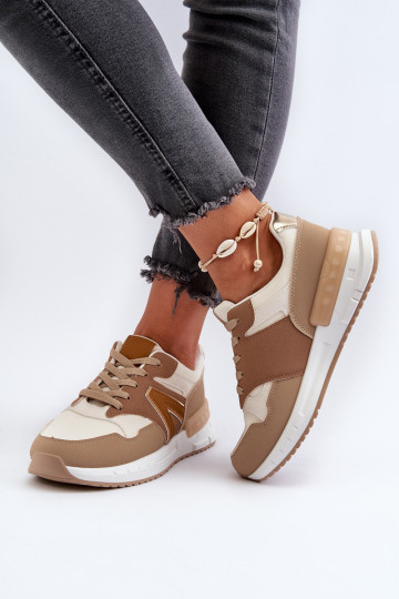 Sneakers tüüpi jalanõud eko-nahast pruunid värvi Vinelli 2