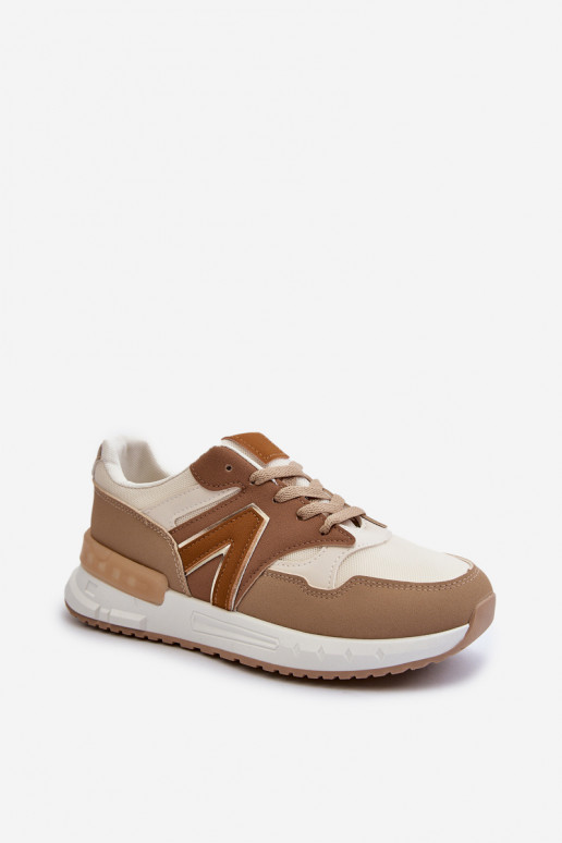 Sneakers tüüpi jalanõud eko-nahast pruunid värvi Vinelli