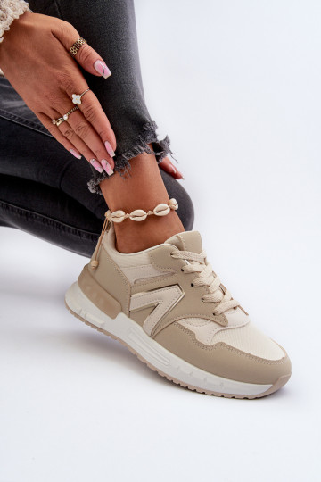 Sneakers tüüpi jalanõud eko-nahast beeži värvi Vinelli 2