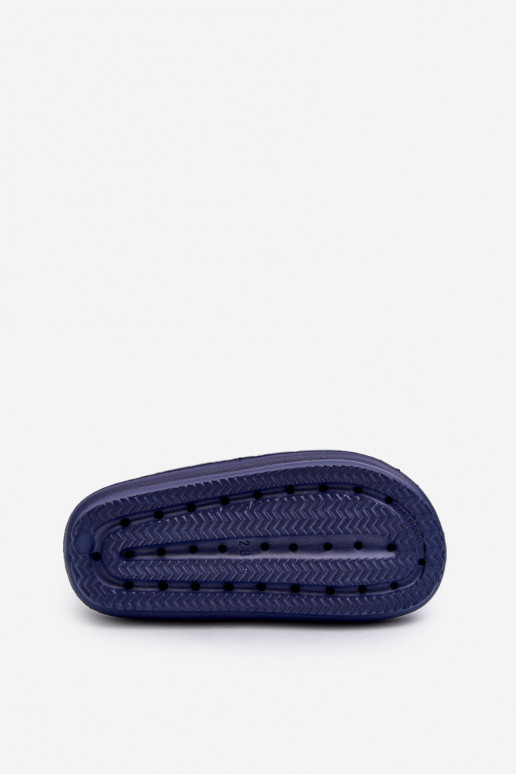 Kerged rannaplätud sandaalid krõpsudega kinnitatav ProWater PRO-24-05-01K tumesinist värvi  Kerged rannaplätud sandaalid krõpsudega kinnitatav ProWater PRO-24-05-01K tumesinist värvi