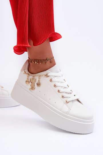 Sneakers tüüpi jalanõud platvormiga valget värvi Tivissa 2