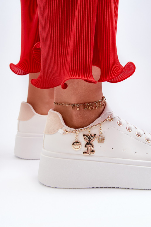 Sneakers tüüpi jalanõud platvormiga valget värvi Tivissa