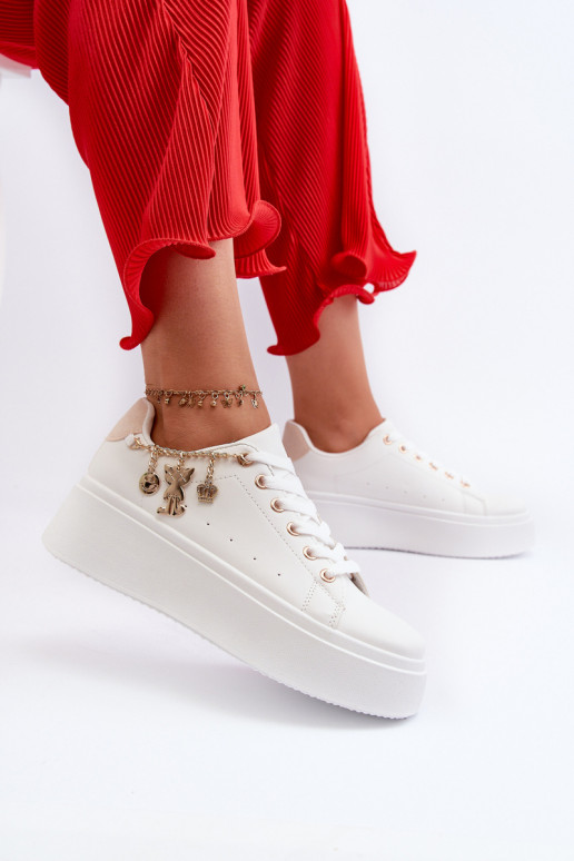 Sneakers tüüpi jalanõud platvormiga valget värvi Tivissa