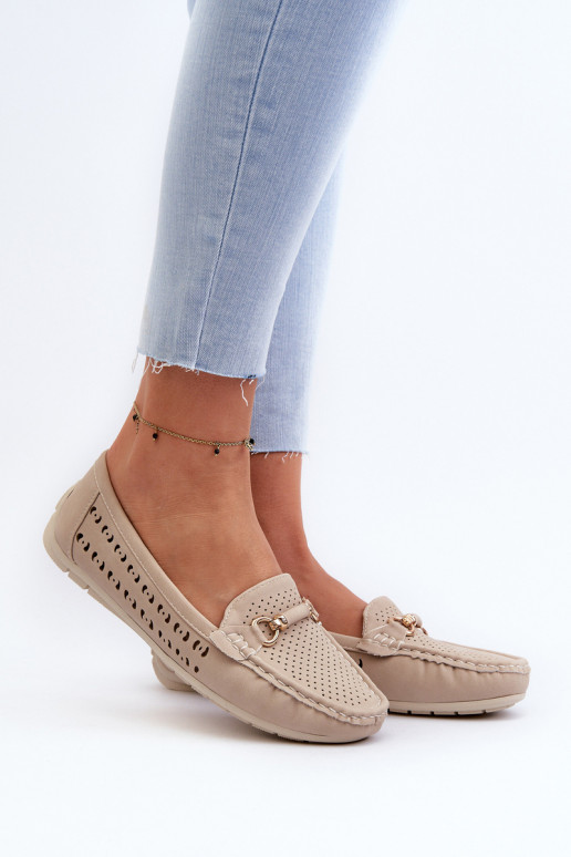 naiste mokassiinid  kaunistustega beeži värvi Kaydance