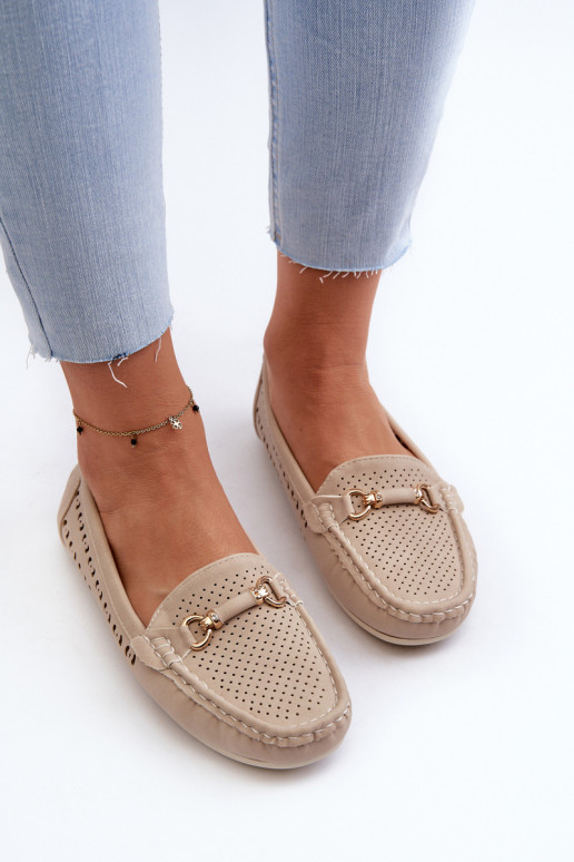 naiste mokassiinid  kaunistustega beeži värvi Kaydance