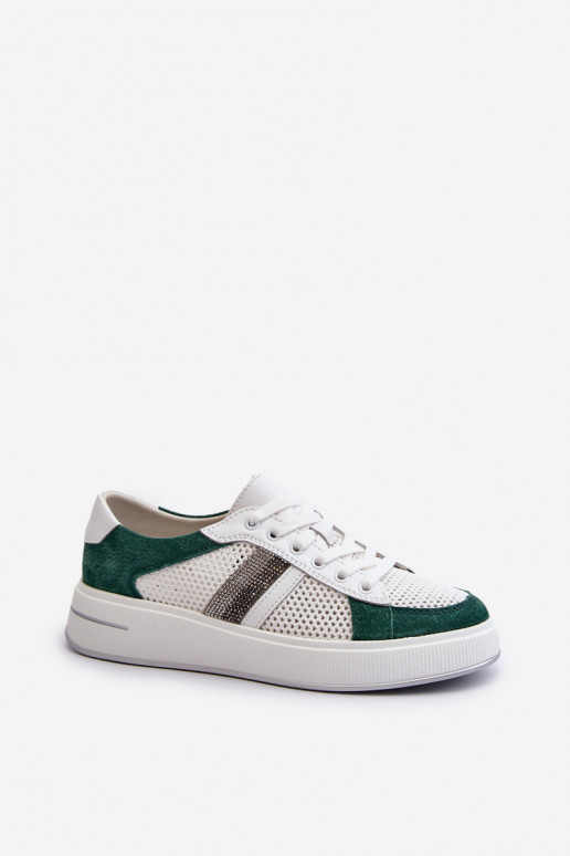 Sneakers tüüpi jalanõud D&A LR110 roheline-valget värvi