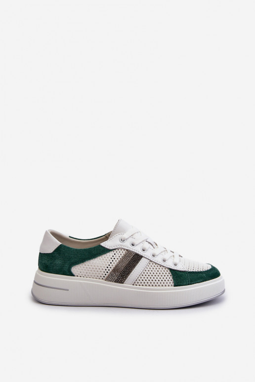 Sneakers tüüpi jalanõud D&A LR110 roheline-valget värvi