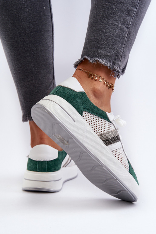 Sneakers tüüpi jalanõud D&A LR110 roheline-valget värvi