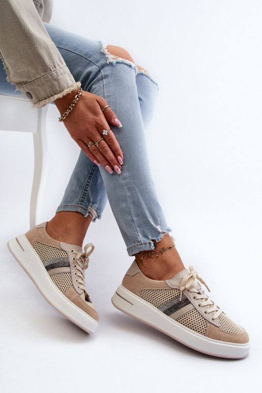 Sneakers tüüpi jalanõud D&A LR110 beeži värvi