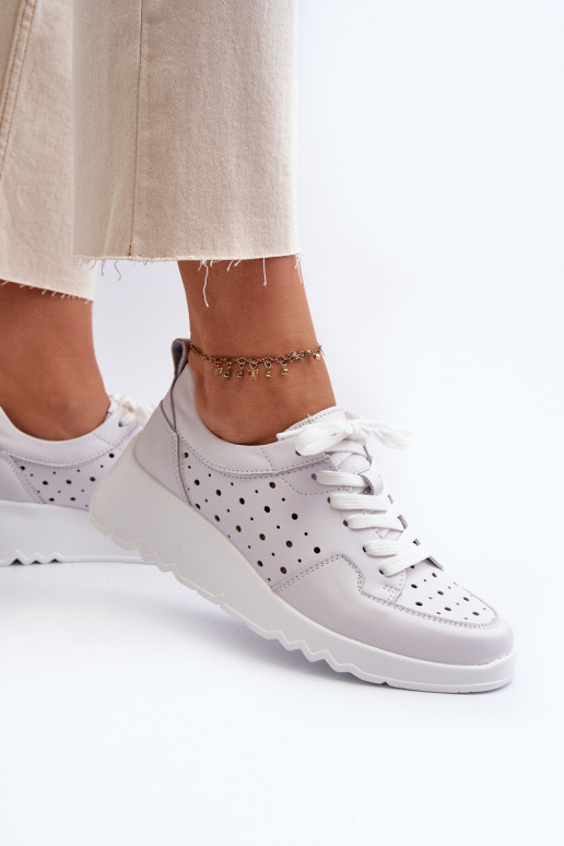 Sneakers tüüpi jalanõud Naturaalsest nahast Halli värvi S.Barski LR482