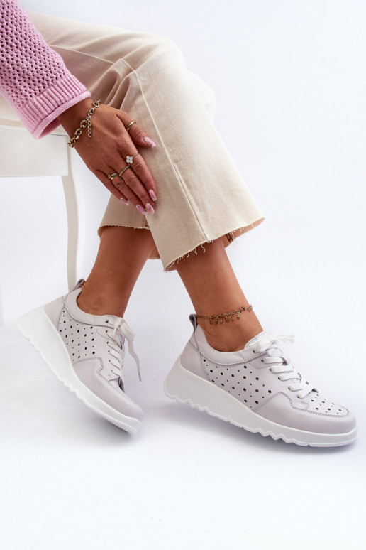 Sneakers tüüpi jalanõud Naturaalsest nahast Halli värvi S.Barski LR482