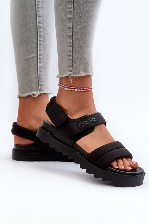 Naistesandaalid platvormiga Big Star NN274750 Must