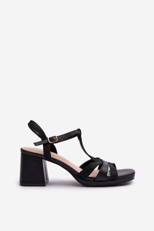 Naistesandaalid eko-nahast Must Lyana