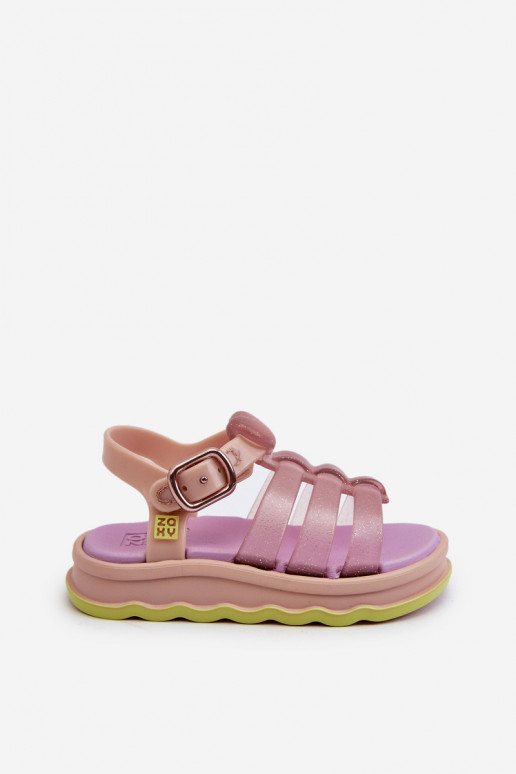 Laste sandaalid krõpsudega kinnitatav  NN385020 Violetne värv  Laste sandaalid krõpsudega kinnitatav  NN385020 Violetne värv