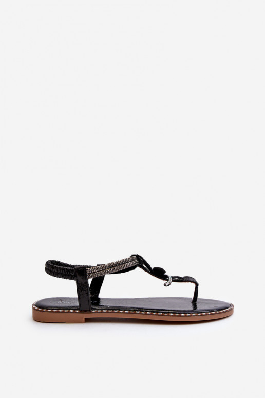 Madalad sandaalid  lilledegaem Must Edoni