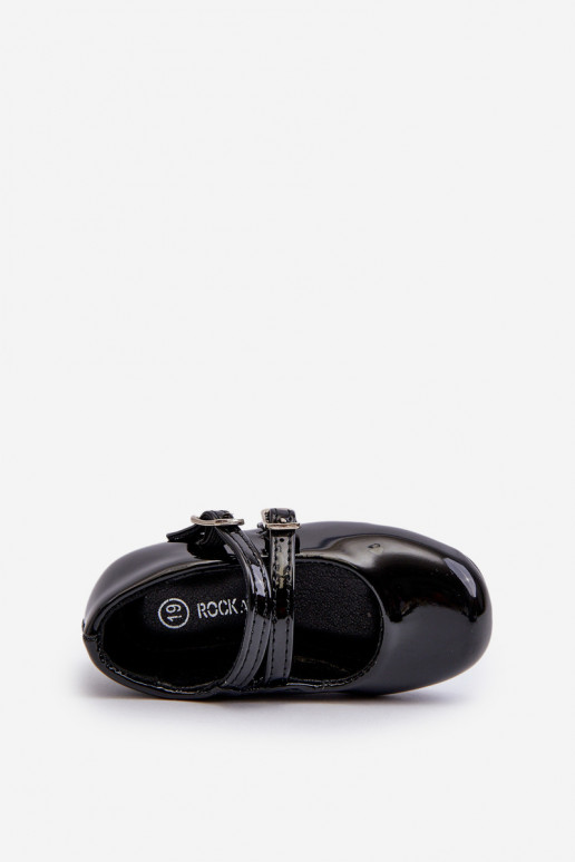 Laque baleriinid  Laste jalanõud rihmadega Must Margenis Laque baleriinid  Laste jalanõud rihmadega Must Margenis