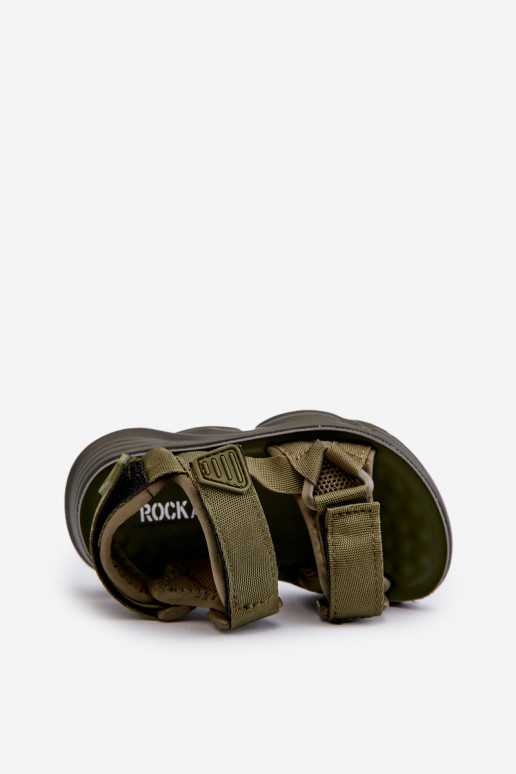 Laste sandaalid krõpsudega kinnitatavy Rohelist värvi Orretta