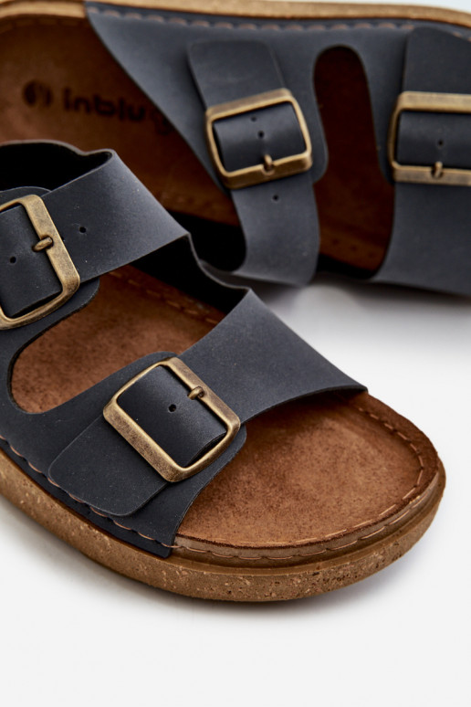  Mugavad sussid  neetide ja pandlaga Inblu MT000016 tumesinist värvi