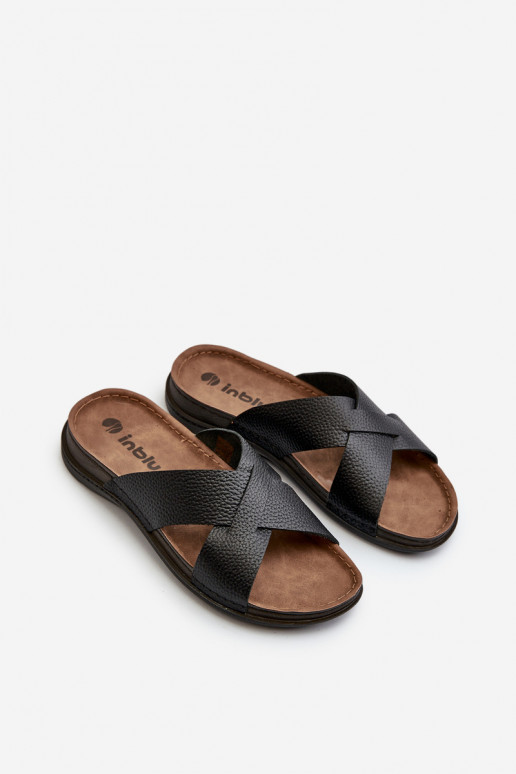  Kerged lehvidega eko-nahast Inblu GV00001I Must