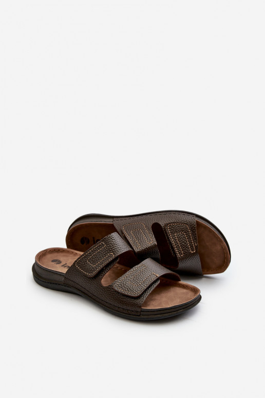 Mugavad sussid  Triipudega krõpsudega kinnitatav Inblu GV00002I tumepruuni värvi