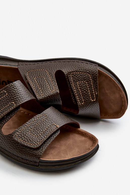 Mugavad sussid  Triipudega krõpsudega kinnitatav Inblu GV00002I tumepruuni värvi