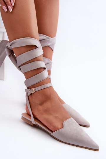 lipsudega baleriinad owe Z Noskami Terava ninaga jalatsid Halli värvi Ellesara