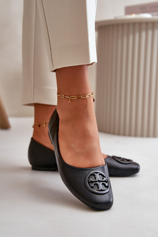 Baleriinad  kaunistustega Eko   Must Rhodike Baleriinad  kaunistustega Eko   Must Rhodike